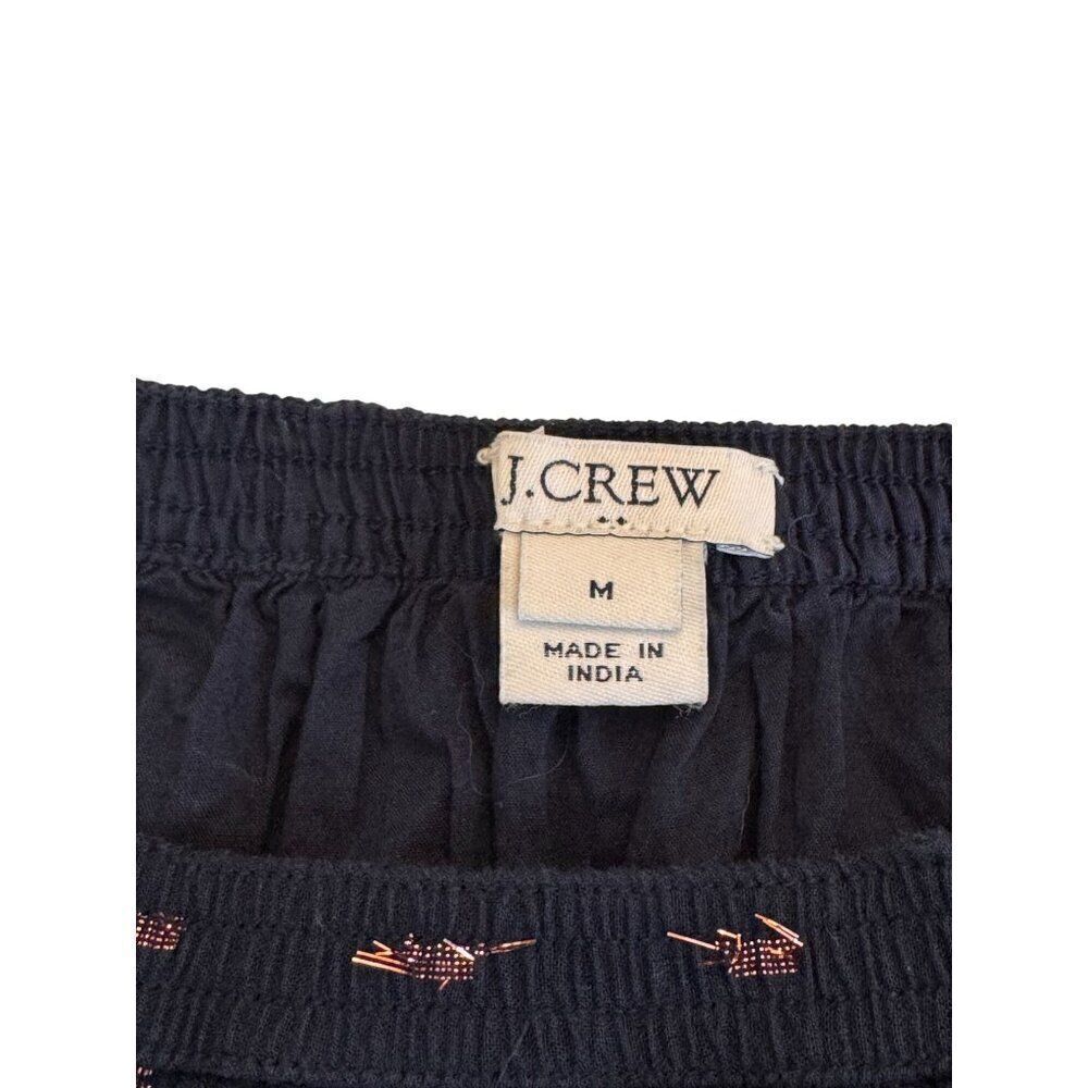 J. Crew 2-Piece Set Navy & Rose Gold Metallic Polka Dot Skirt & Top Sz M EUC - Picture 11 of 15
